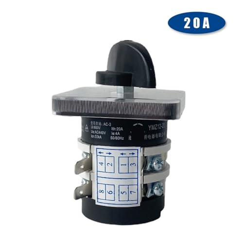 Interrupteur à came avec 8 bornes pour masque machine LW31 20A