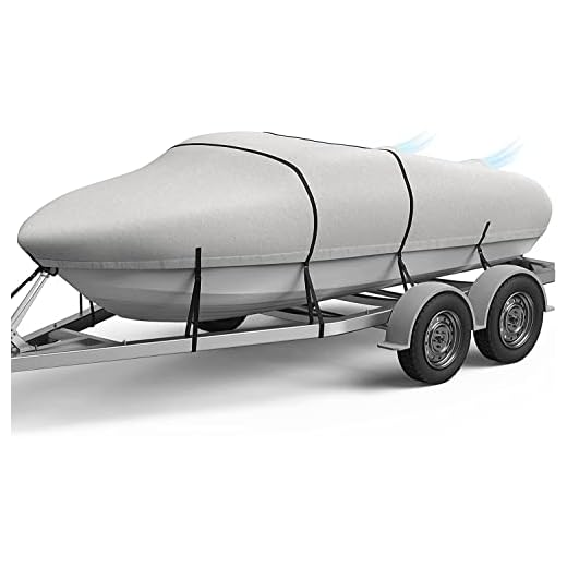 RVMasking Waterproof 800D Polyester Trailerable Full Size Boat Cover for V-Hull Runabouts Outboards and I/O Bass Boats, Motor Cover Inclue (Length:20'-22' Beam Width: up to 102")