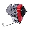 HEMHAIY 4 Stroke Motorized Bicycle Kit, 49CC Gas Petrol Motorized Bicycle Kit, Single Cylinder Engine Gas Petrol Bike Engine Motor Scooter Kit, Fits 28" V-Frame Bikes and 26" ATV Bikes,Red #5