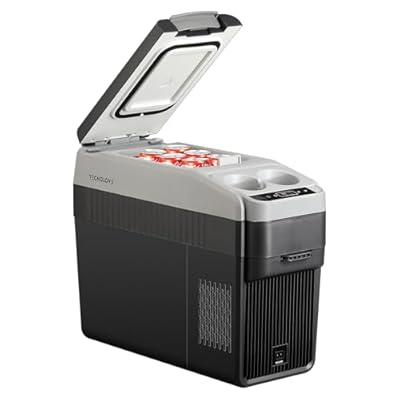 12 Volt Center Console Fridge,Car Refrigerator 19QT(18L) Cooler (-4?-50?),Portable Car Refrigerator RV Fridge,Portable Electric Cooler with 12/24V DC&110V AC, For MPV,Car,RV,Camping,Travel,SUV, Van