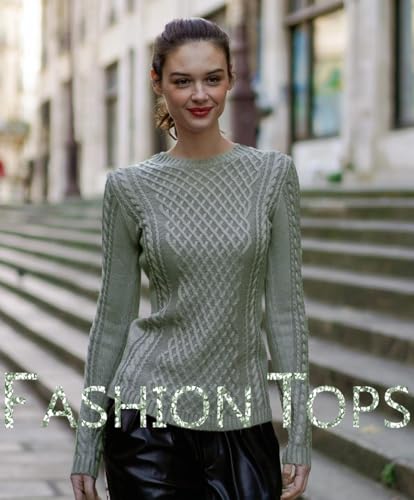Image of v28 Women Crew Neck Knit Stretchable Elasticity Long Sleeve Sweater Jumper Pullover
