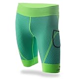 HANKER Malla Corta Compresión para Hombre con Tejido Termoregulador, Bolsillos Grandes y Costuras Planas. Ideal Running y Trail Running