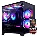 YLZKIX Gaming PC,AMD Ryzen 5 5500 3.6GHz(up to 4.2GHz), Radeon RX 7600 8GB Desktop Computer, 1TB NVMe SSD, 16GB DDR4 3200MHz,550W PSU,USB WIFI6&Bluetooth AI Powered Gamer PC