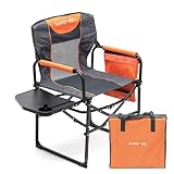 SUNNYFEEL Camping Directors Chair, Heavy Duty,Oversized Portable Folding Chair with Side Table, Pock