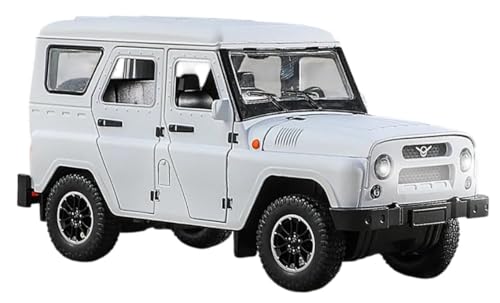 Image of Model Car Exclusive Alloy Metal Pull Back Die-cast Car Metal Pullback Toy car with Openable Doors & Light Music Best Gifts Toys Kids (1:18 Scale UAZ Russian - Green)