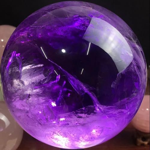 Sphère en améthyste de 70mm avec support déco quartz violet - 5