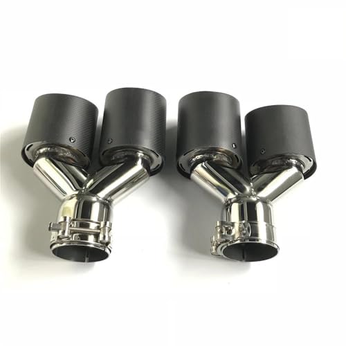 Escape de coche punta tubo doble fibra carbono 73mm a 114mm 6