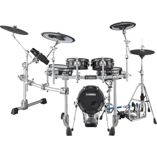 Yamaha DTX10K-X Electronic Drum Kit with TCS Pads (Black Forest) (4 Items)