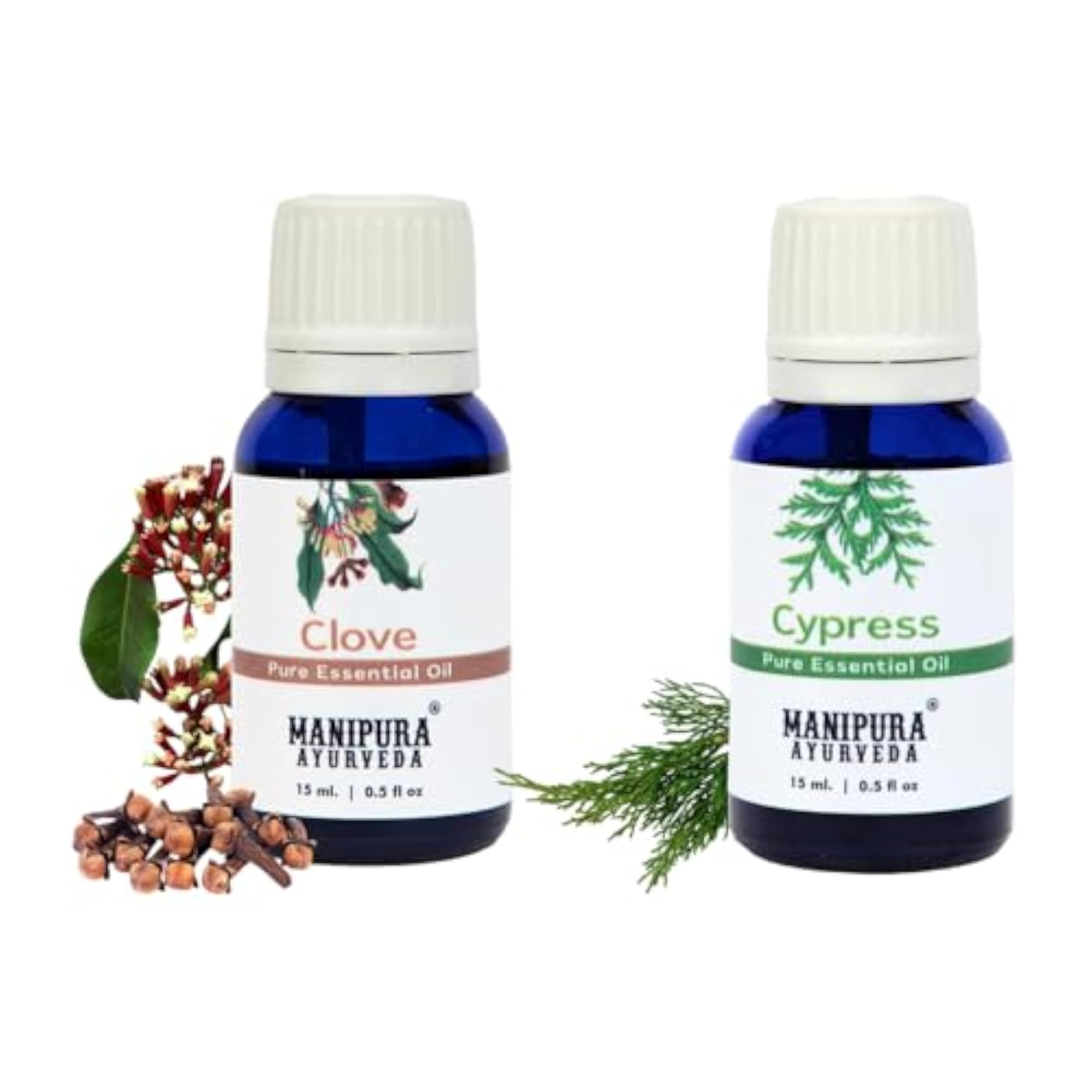 Clove + Cypress Oil Diffuser 15 ml Each, Combo Pack