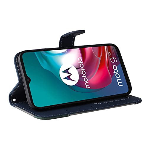 ZHXNCASO Capa para Motorola Moto G30/ G20/ G10 Flip Carteira Capinha 3 Cores Estilo Contraste com Co