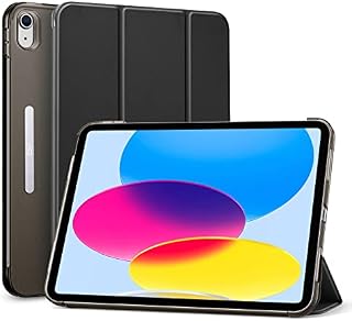 ESR Ascend Trifold Case Compatible with iPad 10th Generation (2022, 10.9 Inch), Auto Sleep and Wake, Trifold Stand, Lightweight Hard Back Cover, Frosted Black