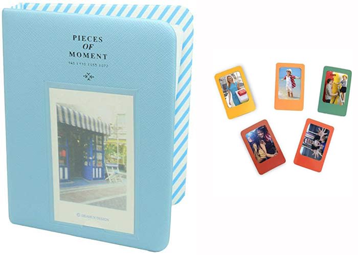 instant Mini 64-page Photo Album Compatible for Films of Fujiflm instant Mini with 5 pieces magnet frame (Blue)-image-27