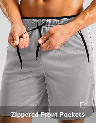 Image of G Gradual Men's Gym Workout Shorts Zipper Pockets 5 inch / 7 inch Quick Dry Breathable Runing Athletic Short for Men