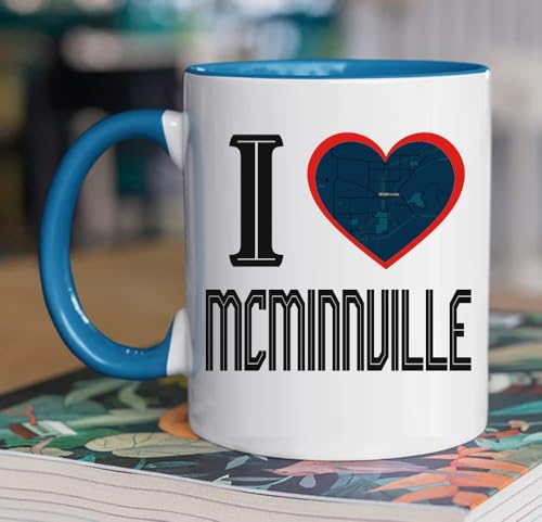 McMinnville Oregon Map Coffee Mug 11oz