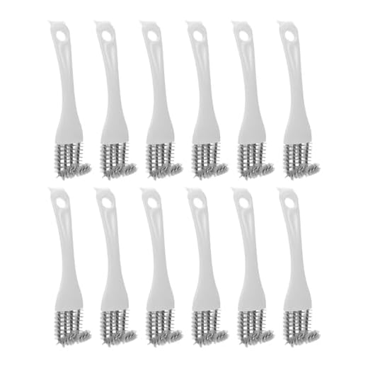 NUOBESTY 12 cepillos de Cocina Reutilizables - Cepillo pequeño de Mano para Limpiar Ranuras de cocinas de Gas, quemadores, Parrillas y Grietas.