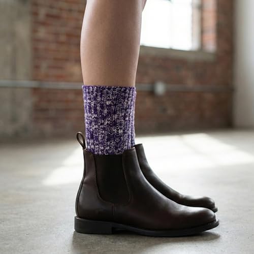 Image of Tipi Toe Women's 6 Pairs Winter Boot Socks - Soft Cotton Blend Warm Crew Socks Size 9-11
