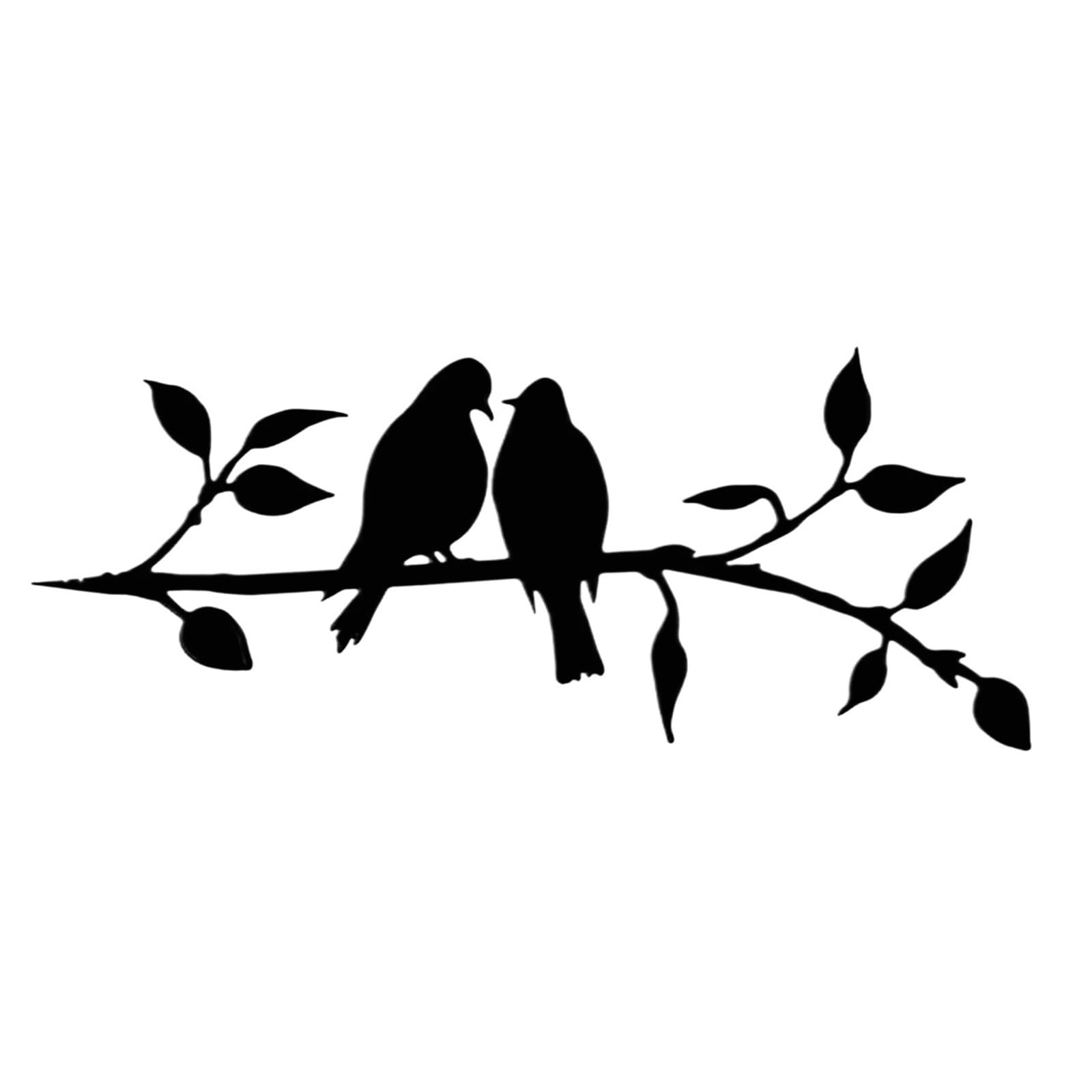 MKYYIOED Bird Wall Art Bird Silhouette Black Birds On The Branch Hummingbird Wall Art Decor For Home Garden Yard(Color 4)