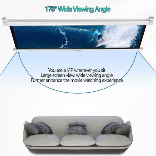 Pantalla Manual Retráctil 60" 16:9 para Proyector miniatura 6