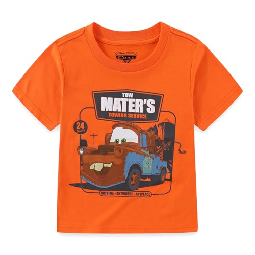 Disney Cars Tow Mater Boys Short Sleeve T-Shirt for Toddler and Big Kids Orange