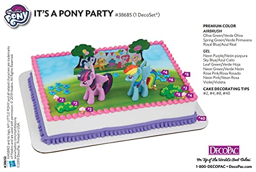 Decopac My Little Pony Cake Topper, 3-Piece Cake Decorations With Rainbow Dash And Twilight Sparkle Ponies For Fun After The Birthday Party, 3" #TOP4