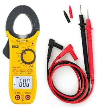 MECO Instrument 72-Auto-BL 3¾ Digit / 4000 Count 600A AC TRMS Autoranging Digital Clampmeter (Yellow 4000 Counts)