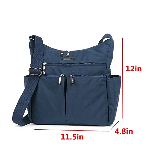 MHCNLL Anti Theft Crossbody Purse RFID Women Nylon Waterproof Lightweight Shoulder Bag2