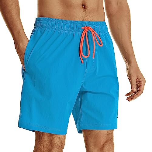 Image of HODOSPORTS Mens Swim Trunks 7 inch Quick-Dry Swim Shorts with Mesh Lining and Pockets