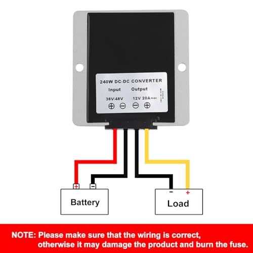 DC 36V/48V to 12V Step Down 20A 240W DC to DC Buck Transformer Power Supply Module Buck Converter Regulator Waterproof Voltage Reducer for Golf Cart, Car3