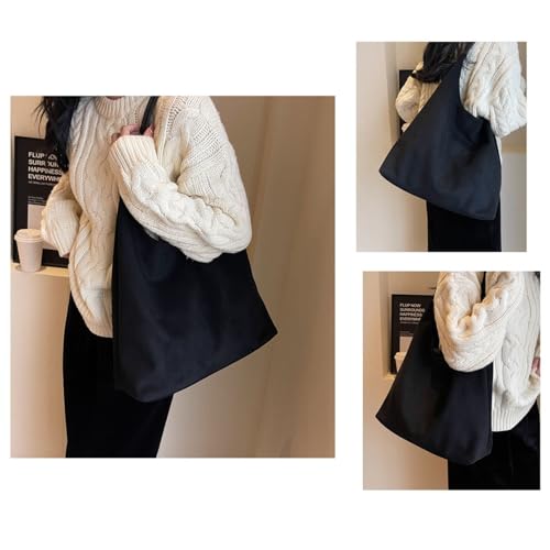 Explcior Sac En Daim Marron Chocolat, Sac à Bandoulière Souple En Daim Pour Femme, Sac Fourre-Tout En Cuir Souple(2pcs~B) – vue 6
