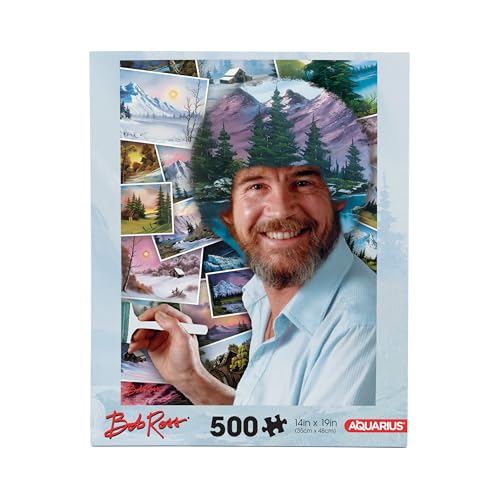 Aquarius Bob Ross Hair 500pc Puzzle (500 Piece Jigsaw Puzzle) - Glare Free - Precision Fit - Officially Licensed Merchandise & Collectibles - 14x19 Inches by AQUARIUS - Used condition - US$12.16
