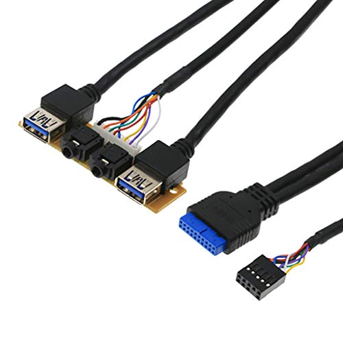 Panel frontal con conector de audio HD y cable interno miniatura 2