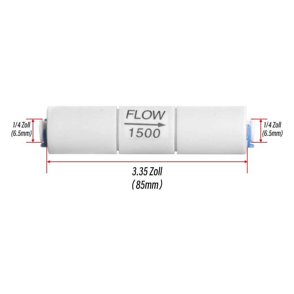 150/300/450/600/1000cc Water Flow Restrictor 1/4 Quick