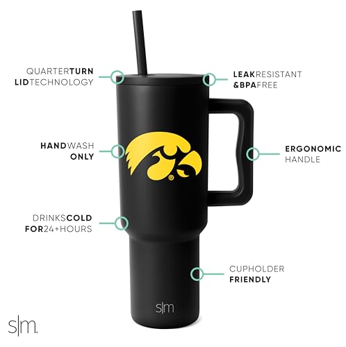 Simple Modern Iowa Hawkeyes Tumbler with Handle | 40oz - image 2