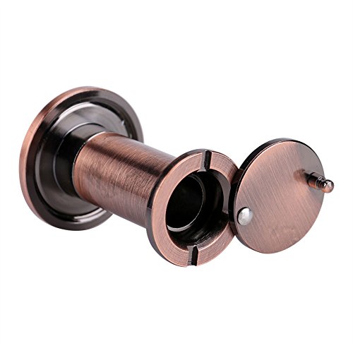 2Pzs Mirilla para puerta, ángulo amplio de 200 grados, 16mm, visor óptico para seguridad del hogar oficina hotel (Oro Rosa) miniatura 6