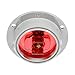 Truck-Lite 30251R Marker Clearance Light (30 Series, LED, Red Round, 2 Diode, P3, Gray Polycarbonate Flange Mount, Fit 'N Forget M/C, 12V)