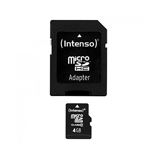 Intenso 3413450 - Adaptador para tarjeta Micro SDHC 4 GB (class 10 incl, 40 MB/s) color negro