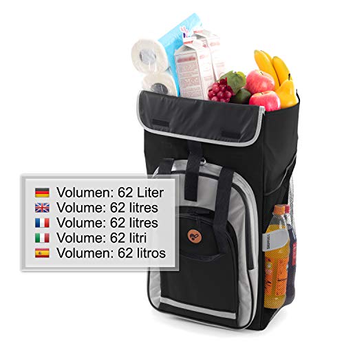 Andersen Shopper Royal Alu klappbar mit Luftreifen Ø 29cm und 62 Liter Tasche Hydro 2.0 mit Kühlfach schwarz – Bild 4