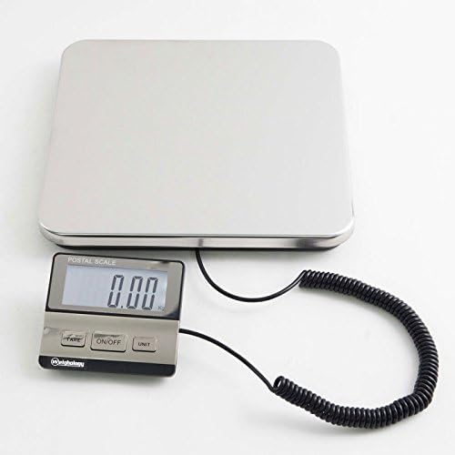 Weighology Heavy Duty 440 Lbs Digital Postal Shipping Scale Stainless Steel w/ AC Adapter and Batteries Included