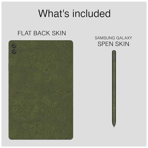 Image of Capes Tablet Skins Compatible with Samsung Galaxy Tab S9 FE Plus | Ultra-Thin Protective Film | Anti-Scratch Vinyl Decal Skin | Not Case /Cover (Terrain, Back Skin + S Pen Skin)