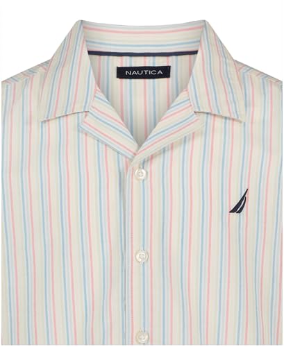 Image of Nautica Boys Short Sleeve Woven Button-Down Shirt. Light Weight & Breathable