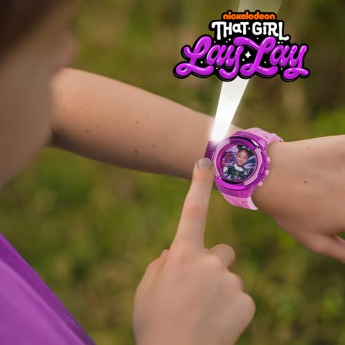 That Girl Lay Lay Kids Flashlight LCD Watch – Pink and Purple Design, Digital Display, Light-Up Feature, Adjustable Strap, Durable Build, Stylish, Fun for Fans – Fits Wrists 5.5” to 8”3