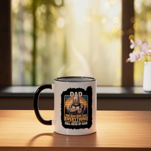 Taza de cerámica Bald Dad The Man Who Has Everything 11 oz miniatura 3