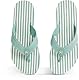 Tommy Hilfiger Damen Flip Flops Stripes Beach Sandal mit Logo, Türkis (Charming Green), 37