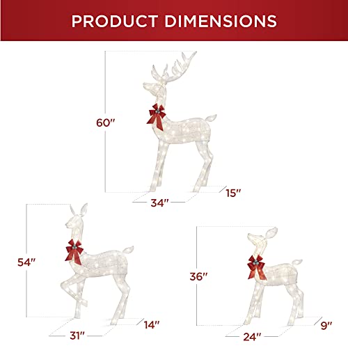 Best Choice Products SKY6242 3-Piece Large Lighted Christmas Deer Family Set 5Ft Outdoor Yard Decoration thumb #6