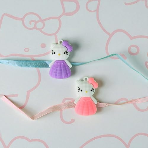 Image of Cartoon & Kitty Character Rakhi Combo for Beloved Ones | Special Character Rakhi| Free Tilak Set | Unique Character | PoPo Toys | Assorted Color (Any 2 Character)