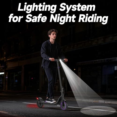 Image of VOLPAM Electric Scooter with 8.5 inch /10 inch Solid Tire, 350W /500W Powerful Motor & 19 /22 MPH Top Speed, 16-28 Miles Long Range, Folding E Scooter Choice