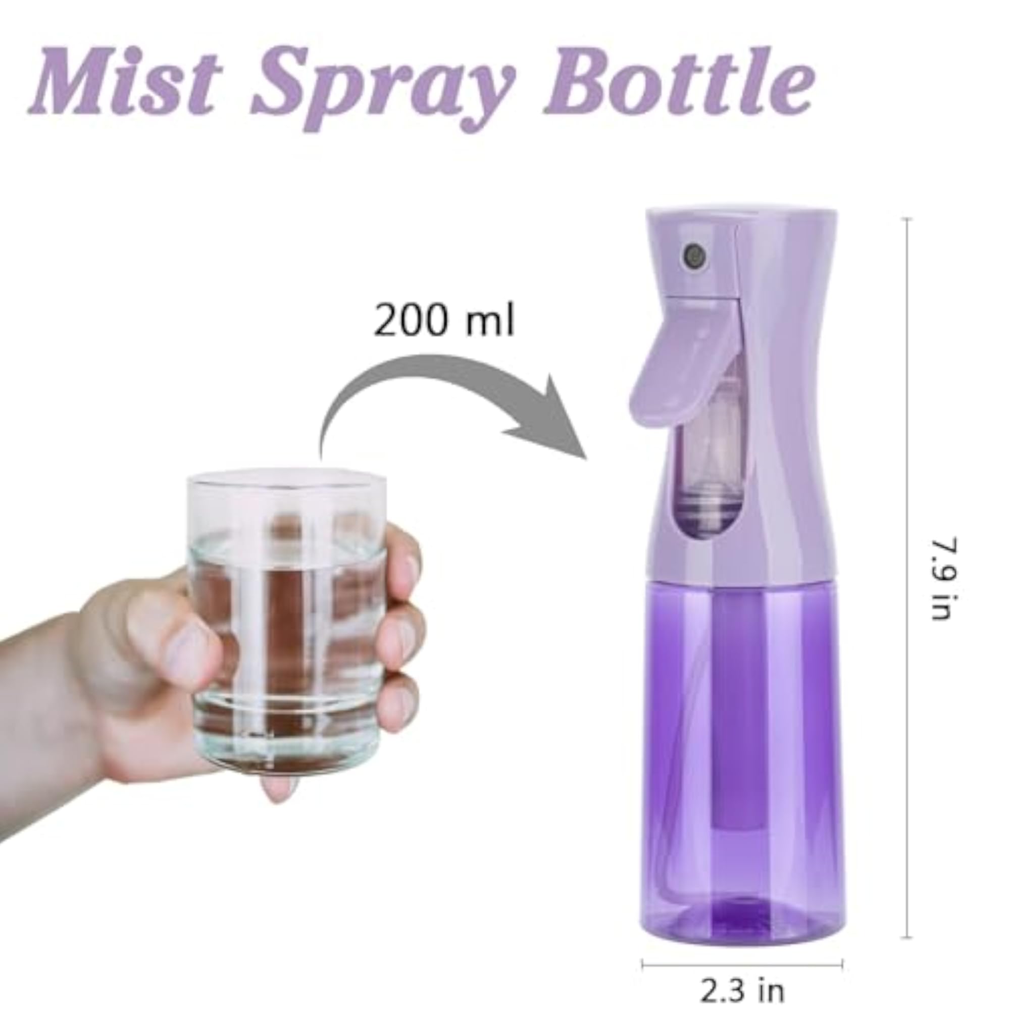 Spray Bottle for Hair Continuous Ultra Fine Mist Sprayer
