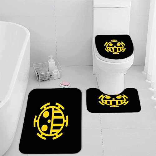 TiaoTian Badematten Set 3D 40x60 Skelett Badezimmerteppich-Set absorbierend 3-teiliges maschinenwaschbare weich…