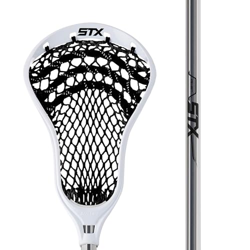 STX Lacrosse Stallion 50 Youth Lacrosse Complete Stick, Platinum/White, 39'