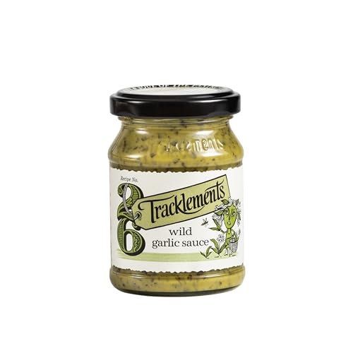 The Tracklements Co Ltd - Wild Garlic Sauce, 140g - Punchy Garlic, Honey, and Mustard Blend - Great for Pork, Potato Salad - Gluten-Free, Vegetarian